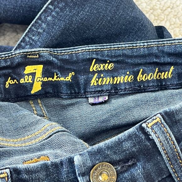 7 For All Mankind Jeans Juniors Lexie Kimmie Bootcut Stretch W24 L29.5 Low Rise - Picture 3 of 4